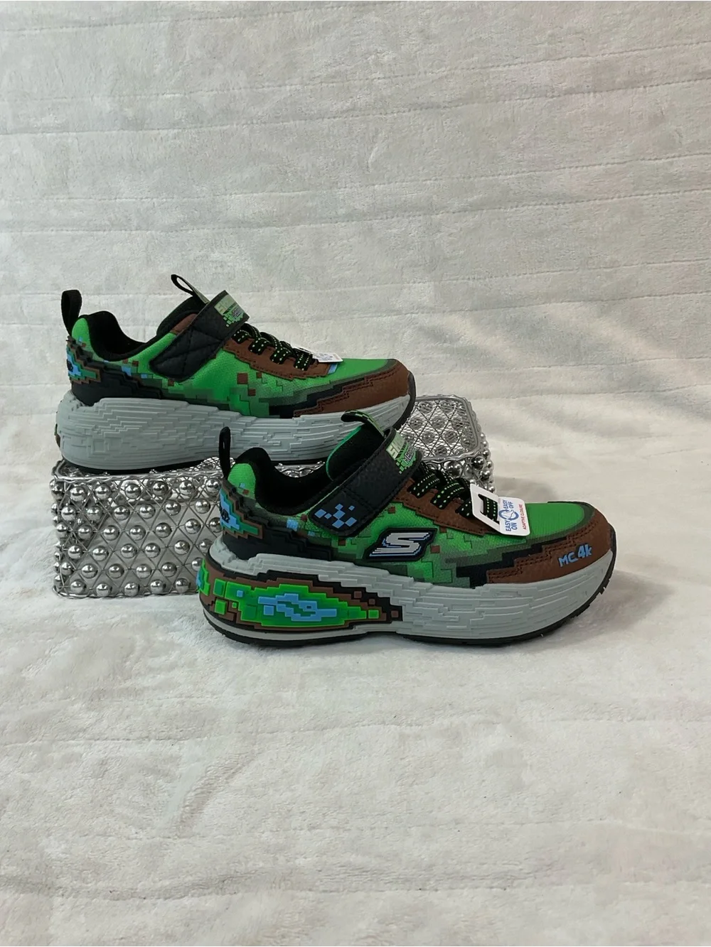 Skechers Mega-Craft 4K Minecraft Green Brown Multi Sz 13T/12UK/30EU 402160L